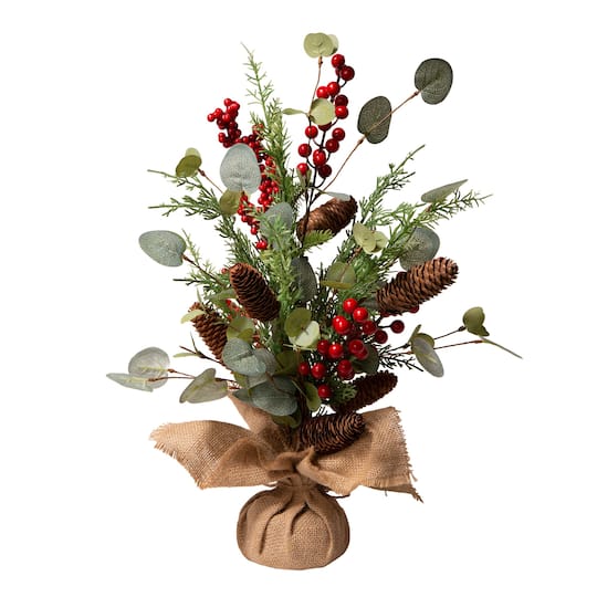 Glitzhome® Christmas Pine, Eucalyptus & Berry Tree | 20" | Michaels®